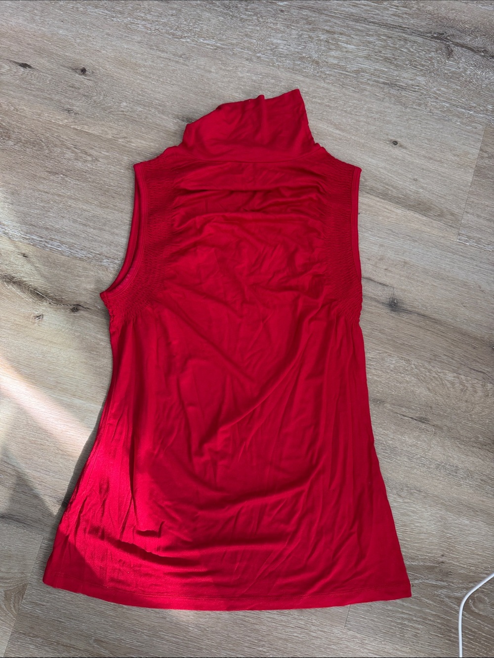 The Limited Red Sleeveless Mock Neck Tank